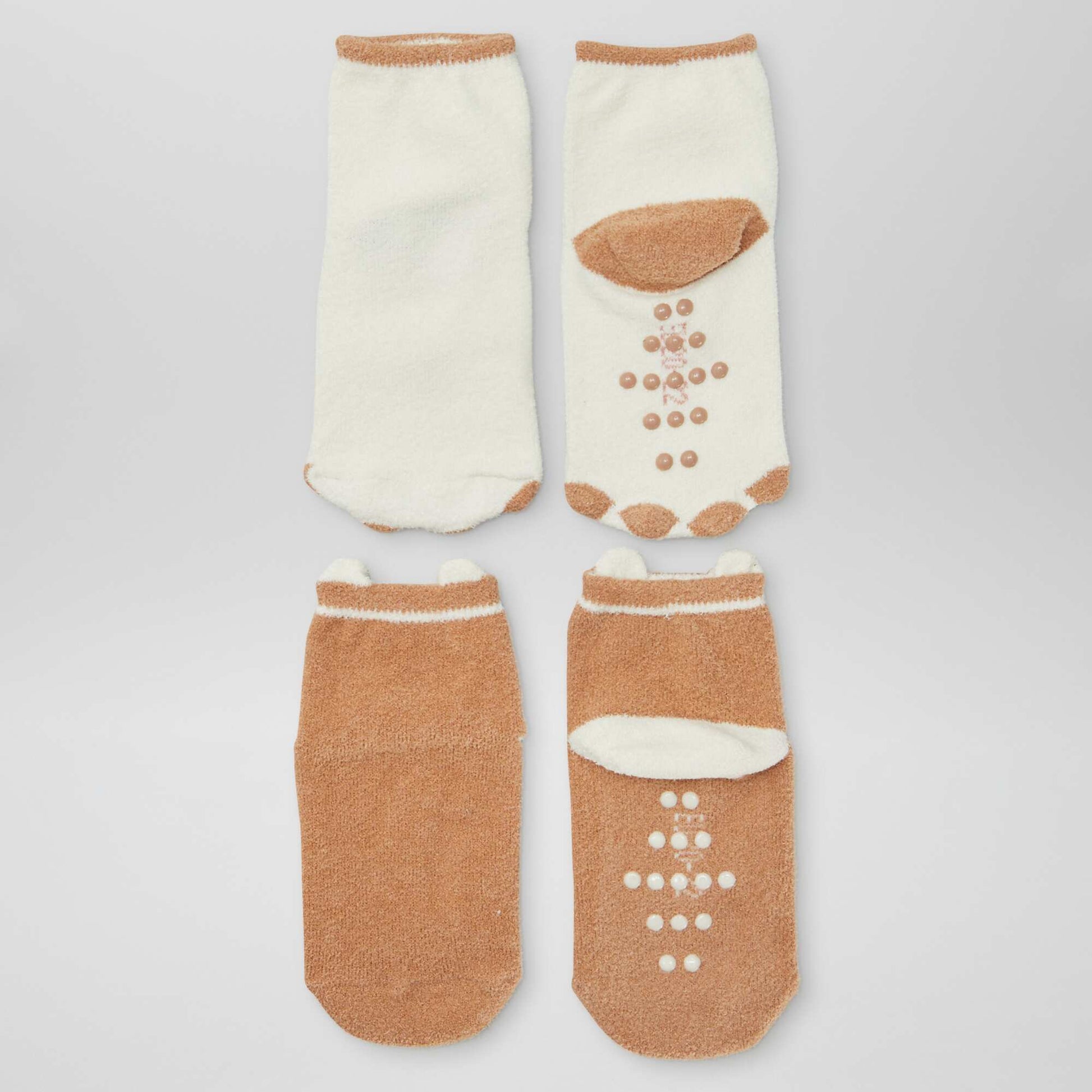 Chaussettes antidérapantes MARRON