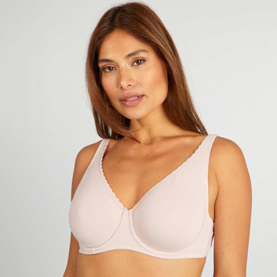 Soutien-gorge D&E en coton ROSE POUDRé
