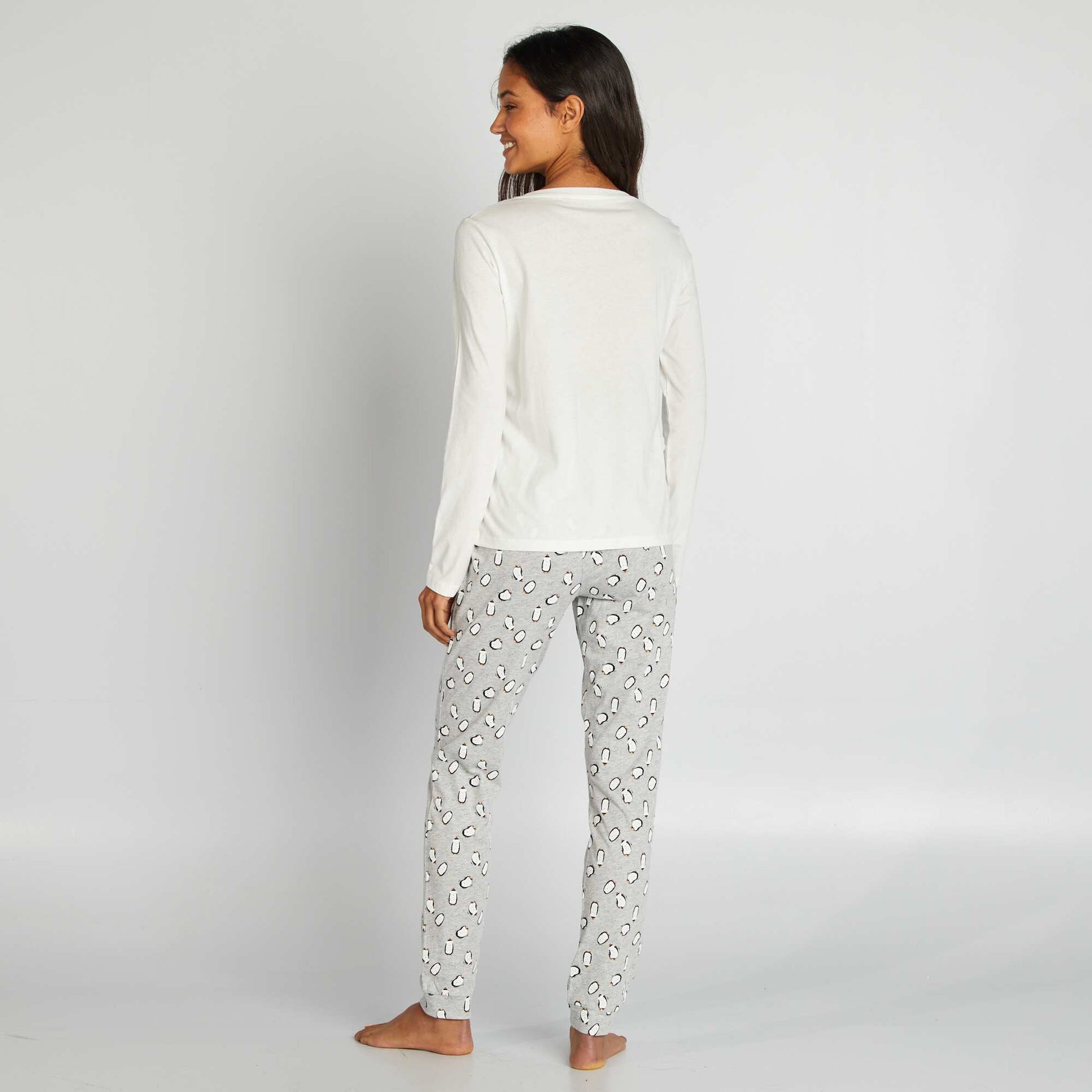 Ensemble pyjama de Noël - 3 pièces BLANC/GRIS