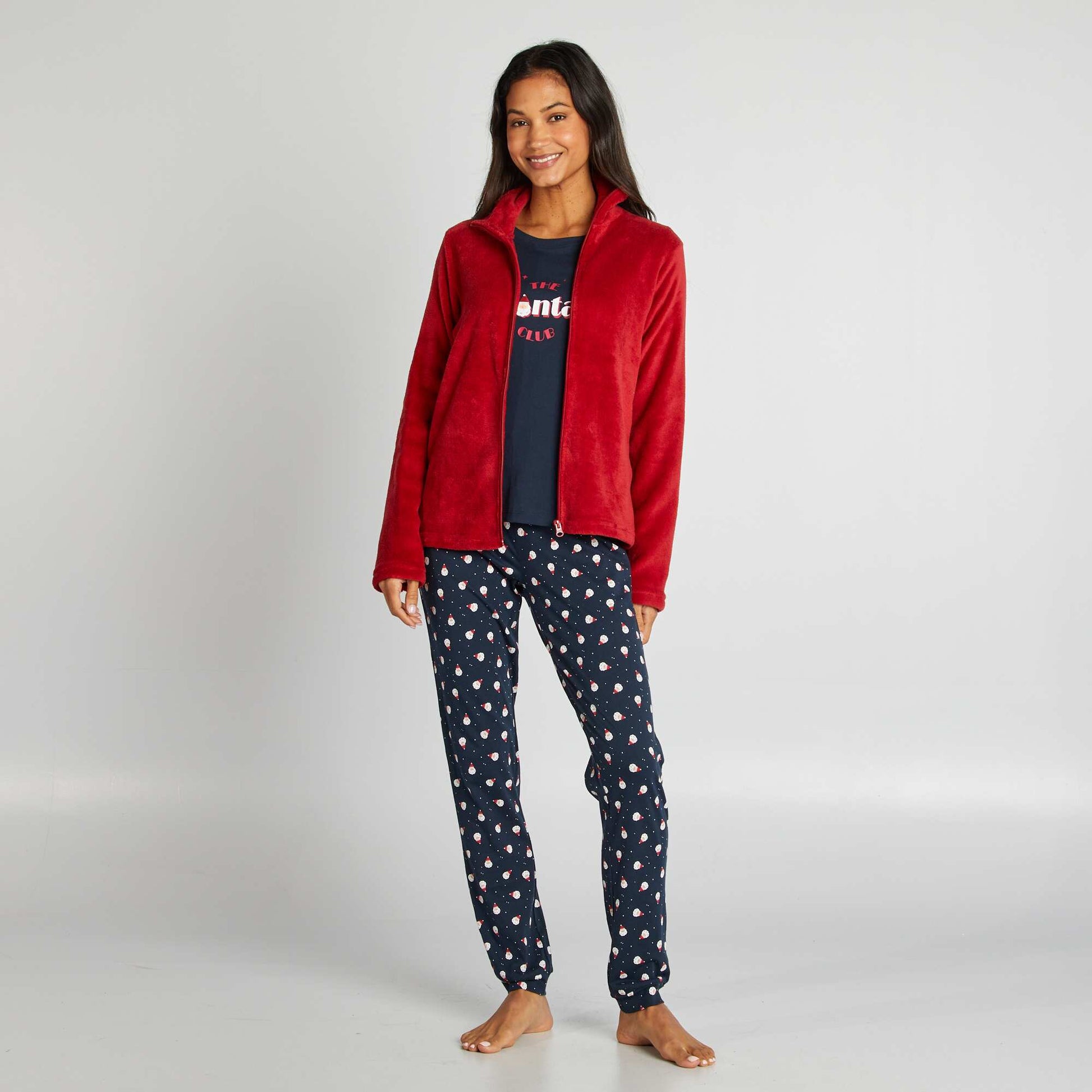 Ensemble pyjama de Noël - 3 pièces ROUGE/MARINE