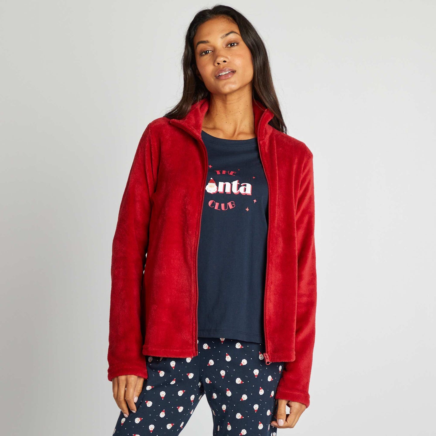 Ensemble pyjama de Noël - 3 pièces ROUGE/MARINE