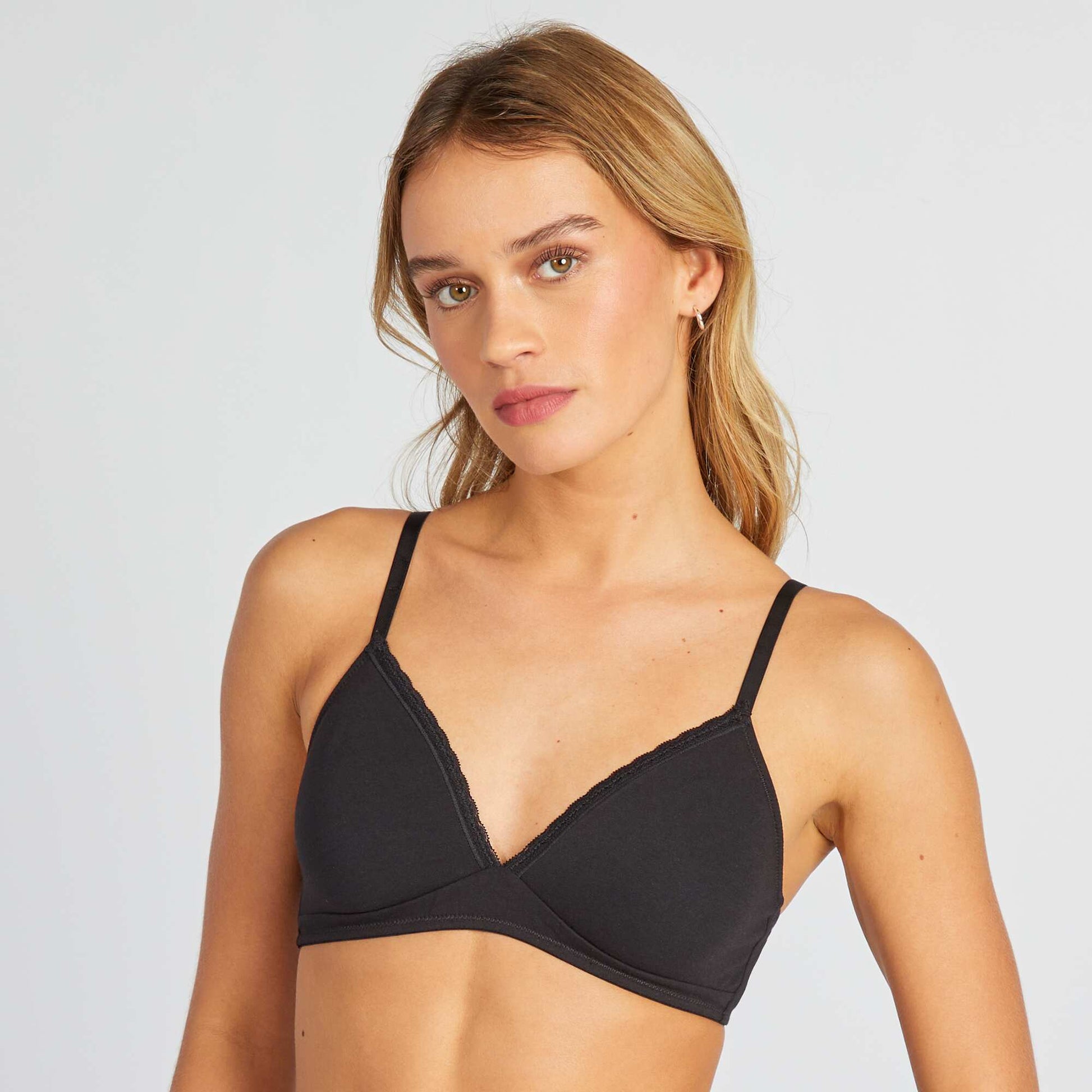 Soutien-gorge triangle non paddé NOIR