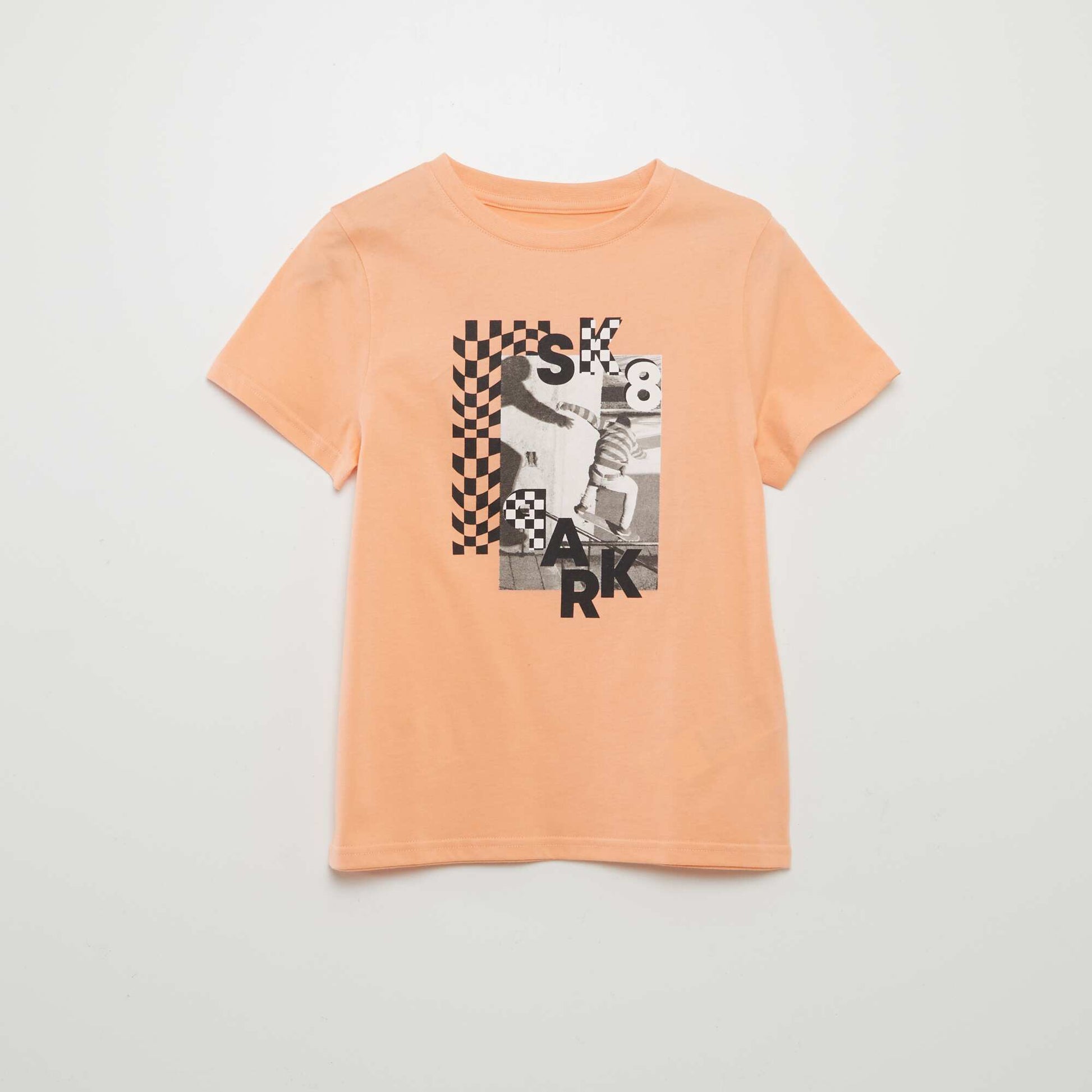 T-shirt manches courtes imprimé ORANGE