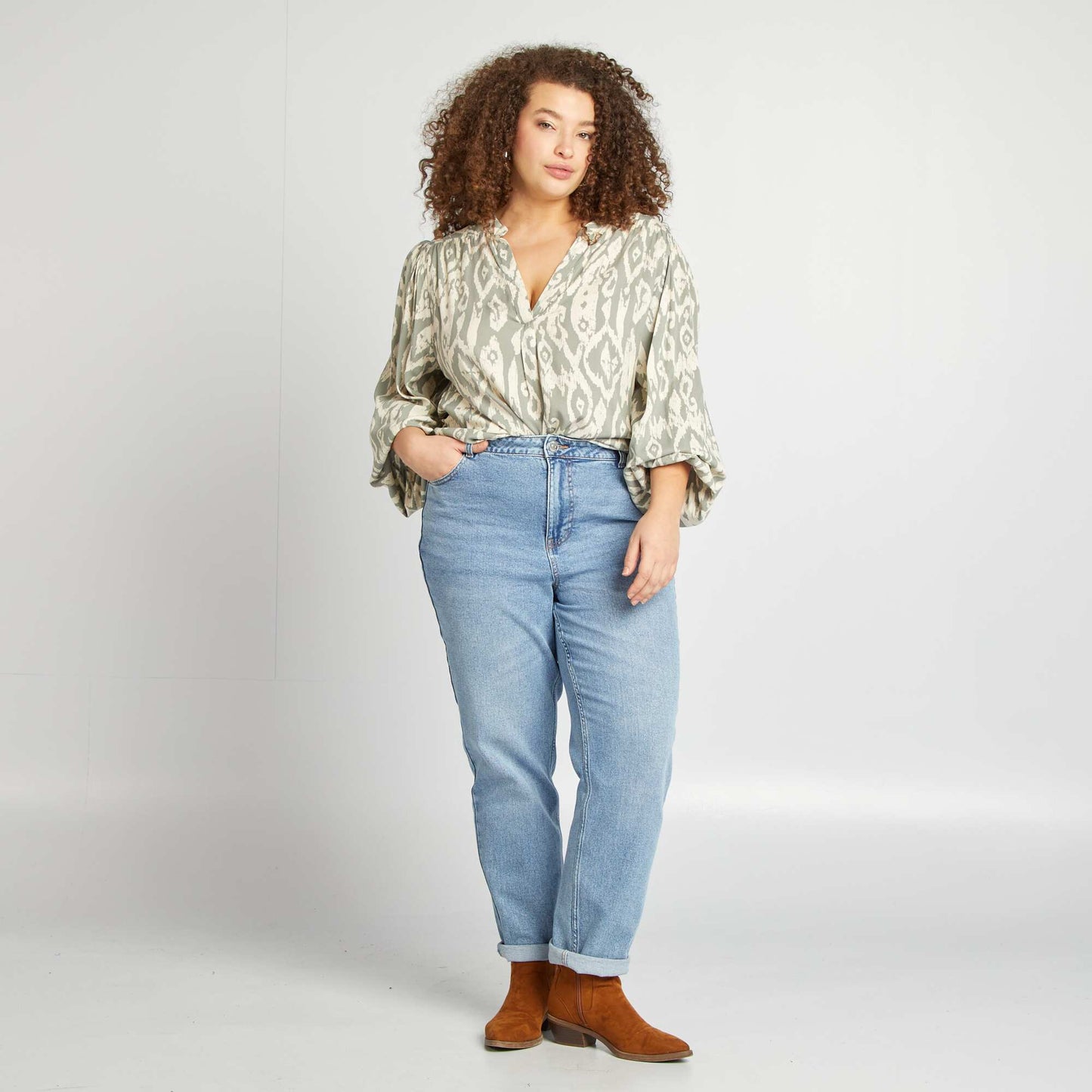 Blouse imprimée VERT