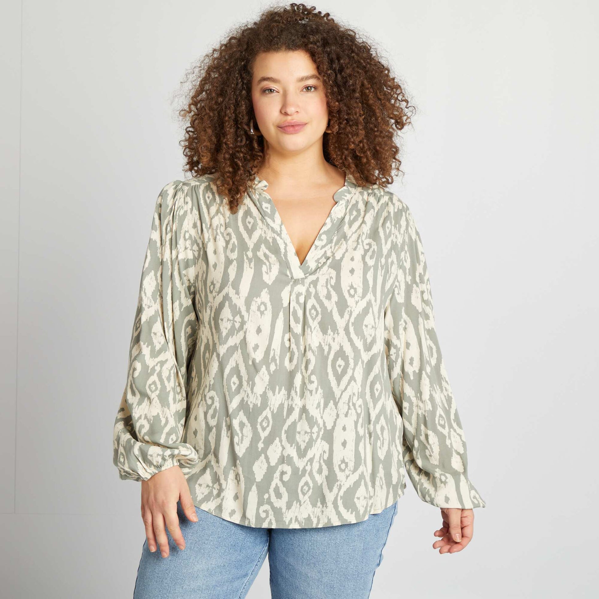 Blouse imprimée VERT
