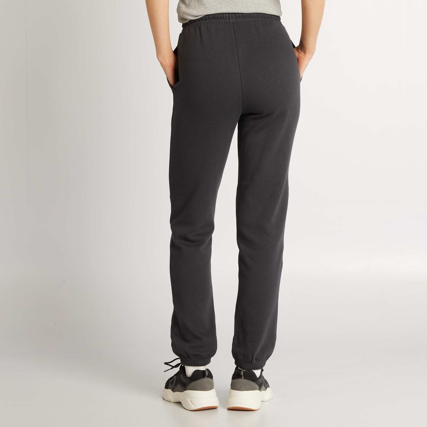 Pantalon de jogging basique en molleton NOIR