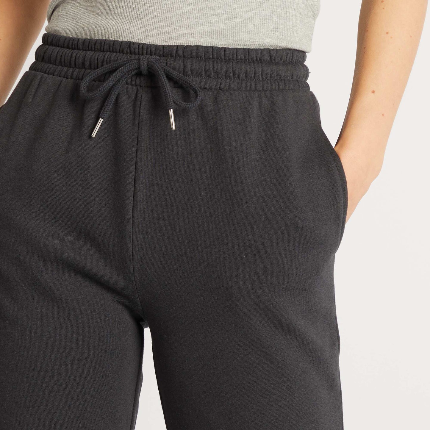 Pantalon de jogging basique en molleton NOIR