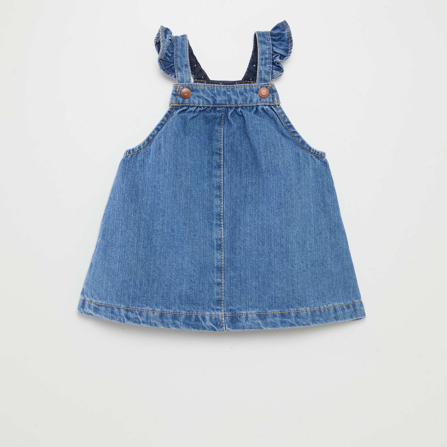 Robe salopette en jean BLEU