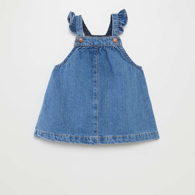 Robe salopette en jean BLEU