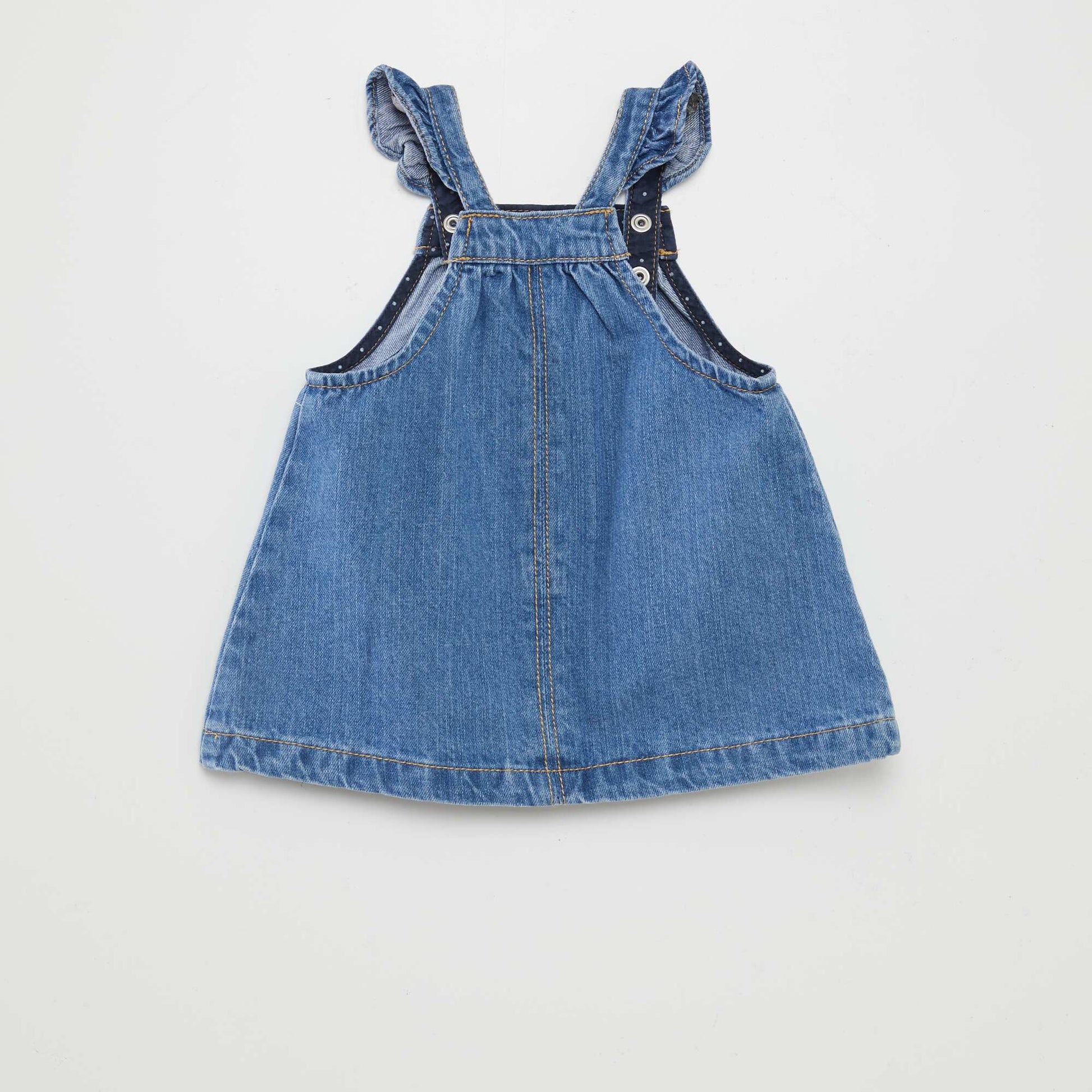 Robe salopette en jean BLEU