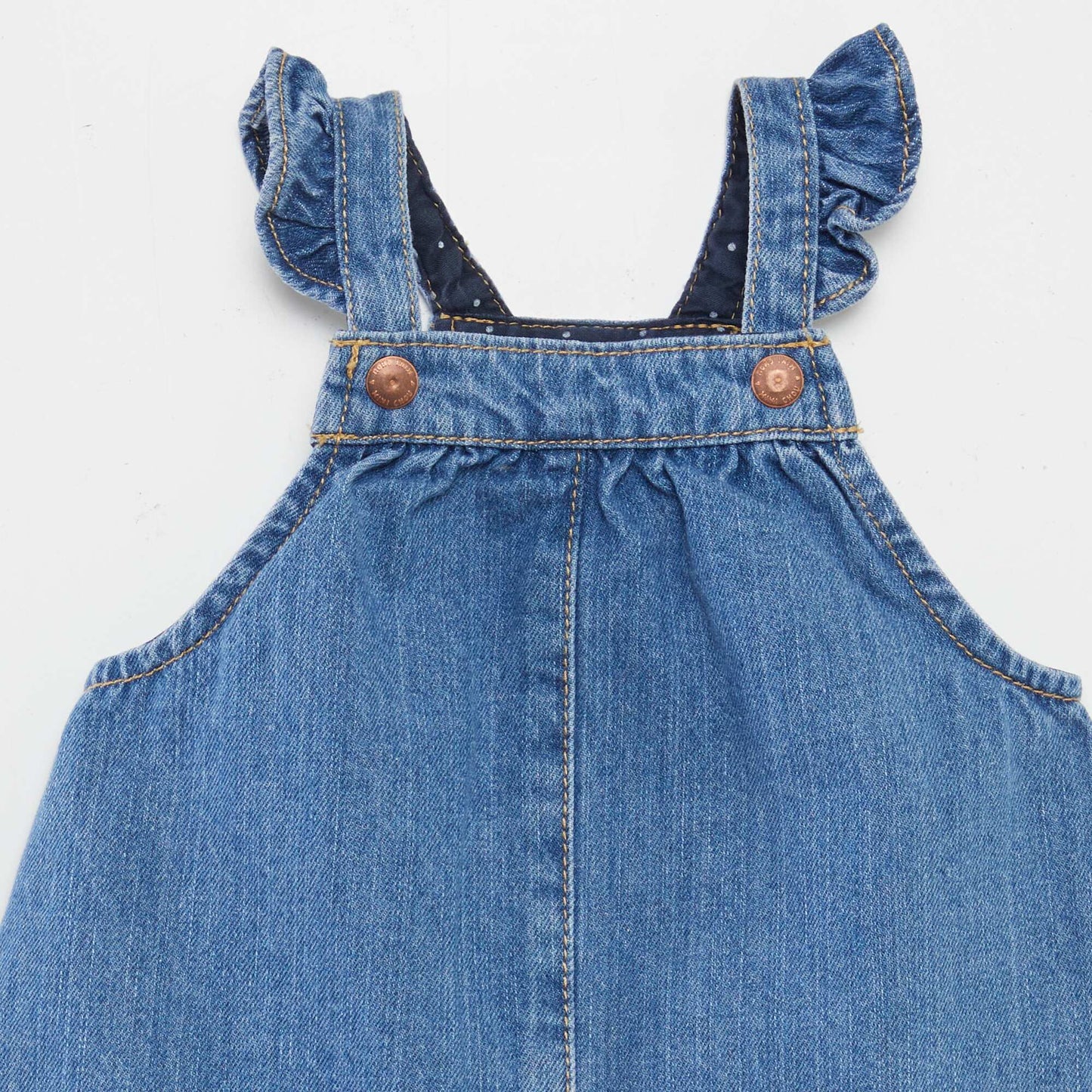 Robe salopette en jean BLEU