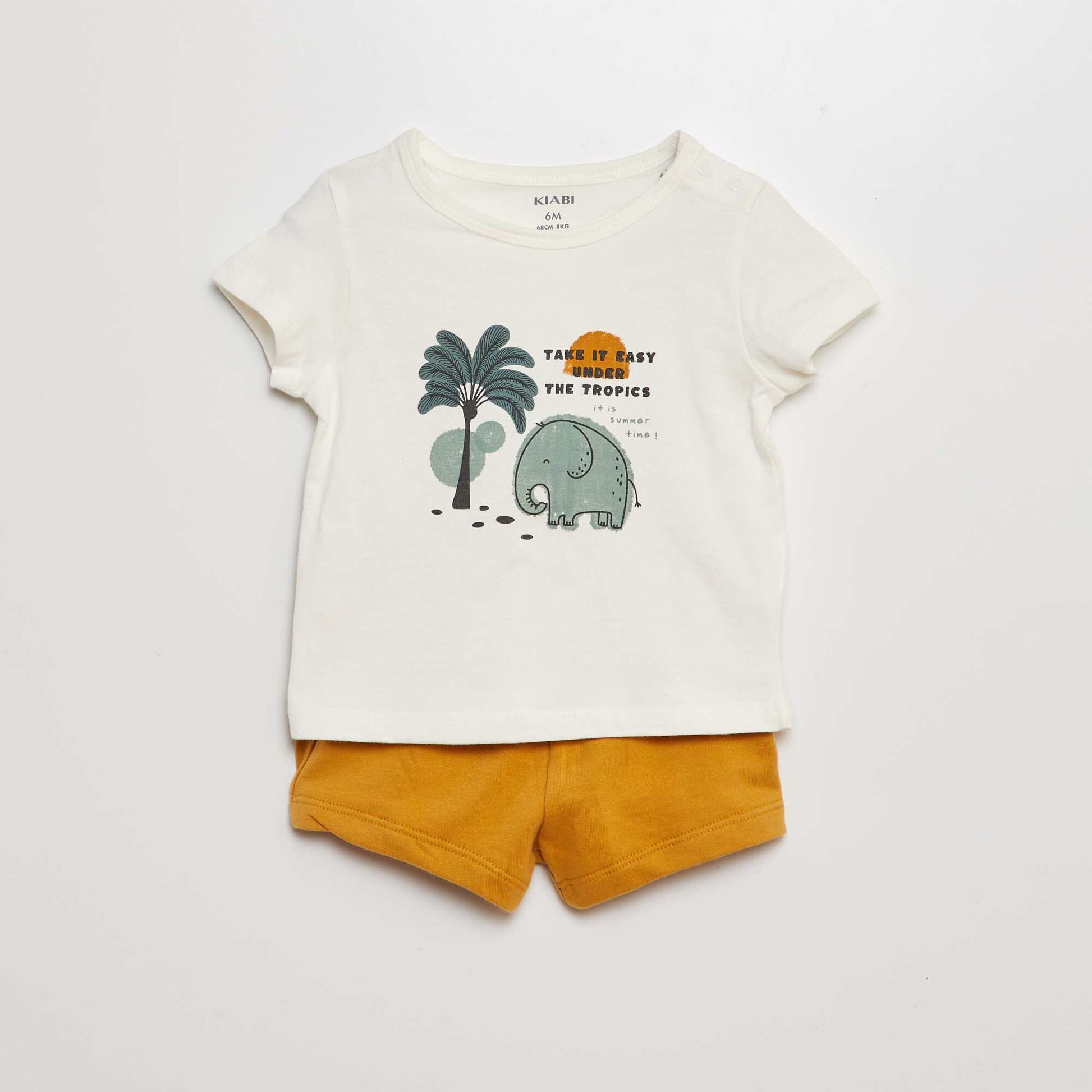 Ensemble t-shirt + short - 2 pièces BLANC