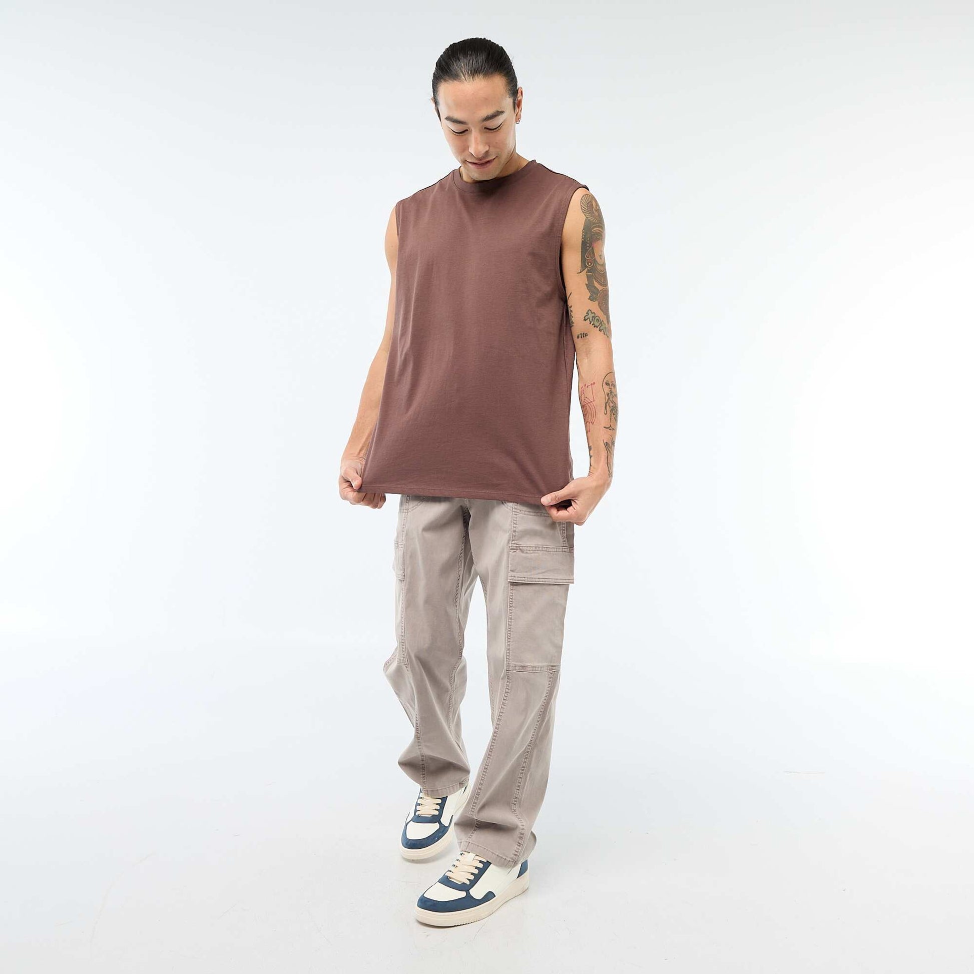 Débardeur en coton MARRON