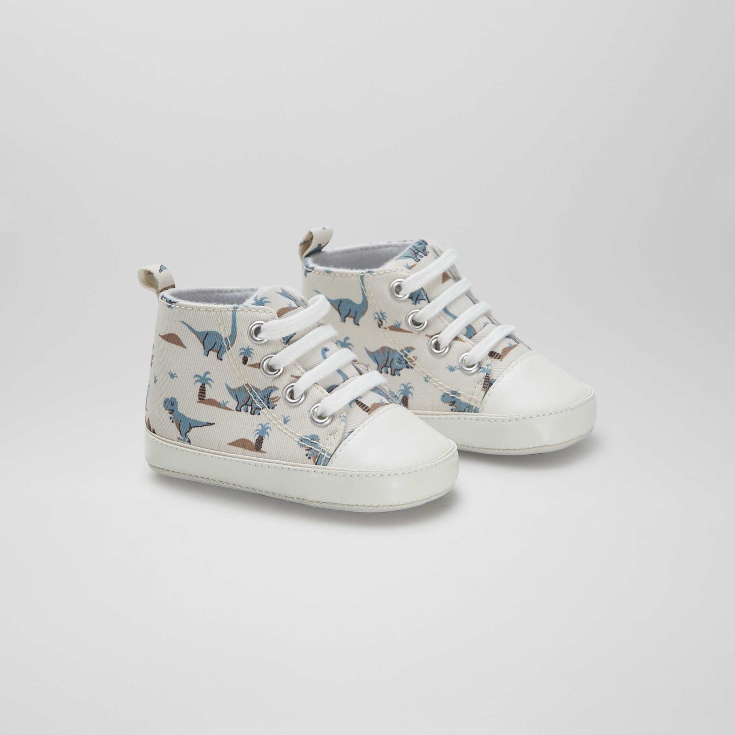 Baskets montantes en toile BEIGE