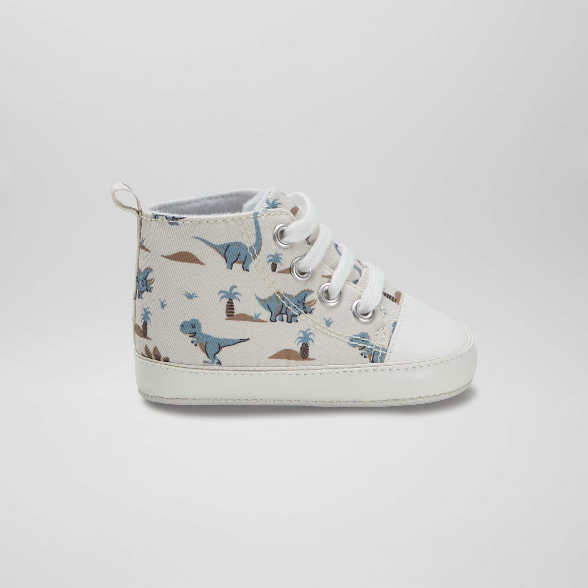 Baskets montantes en toile BEIGE