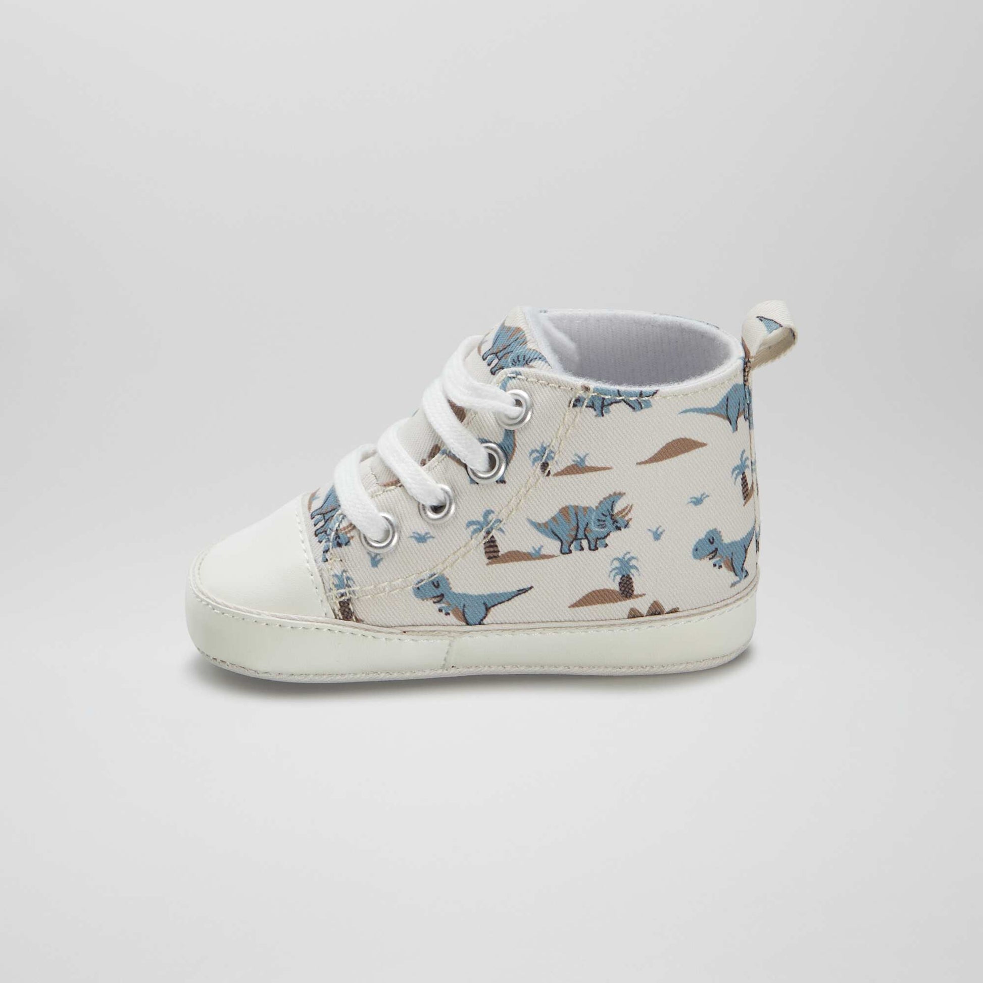 Baskets montantes en toile BEIGE