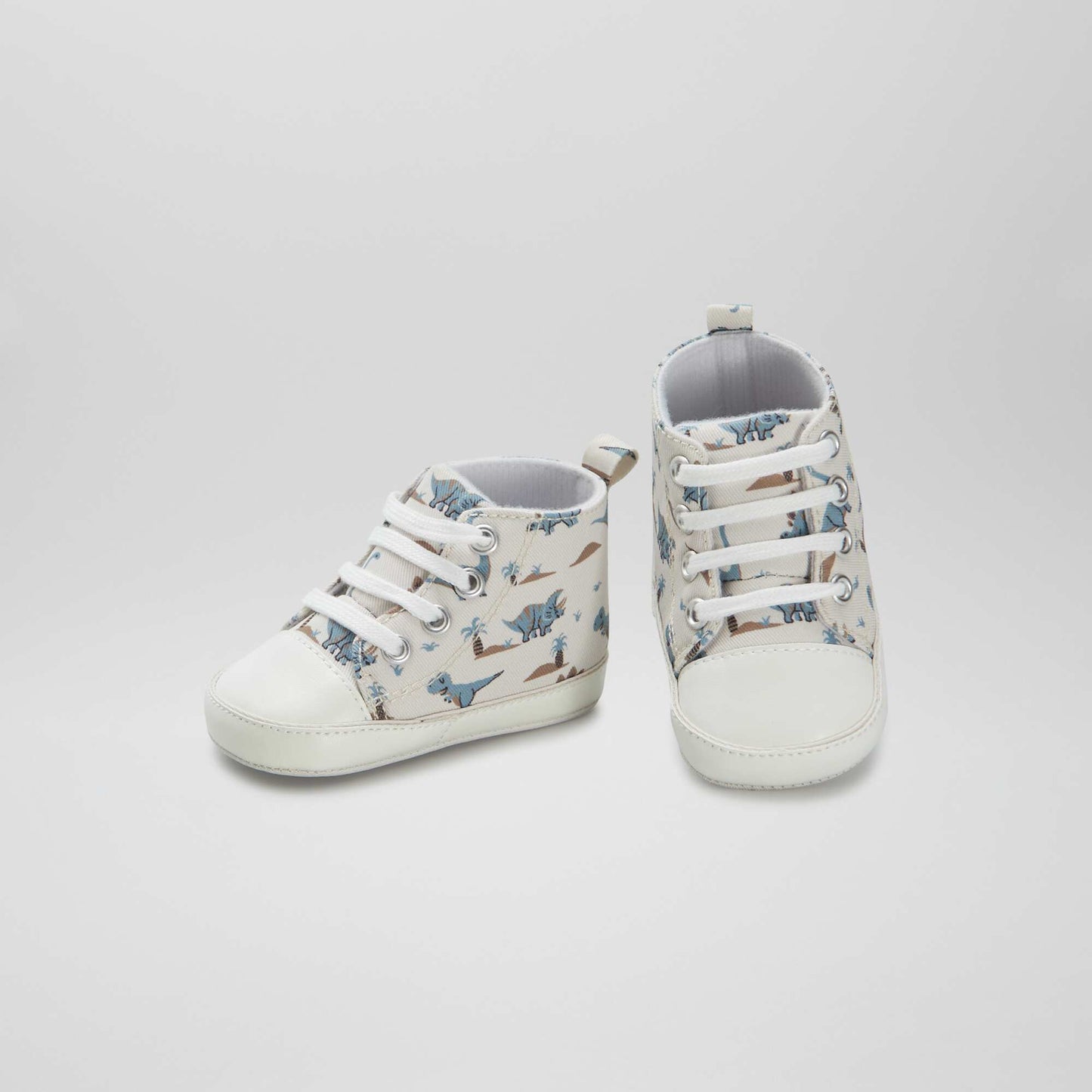 Baskets montantes en toile BEIGE
