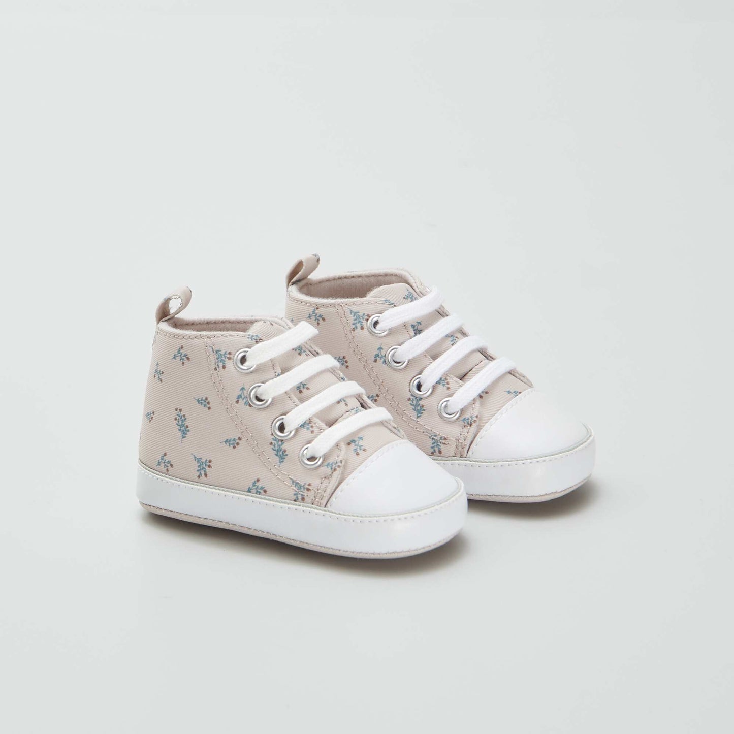 Baskets montantes en toile BEIGE
