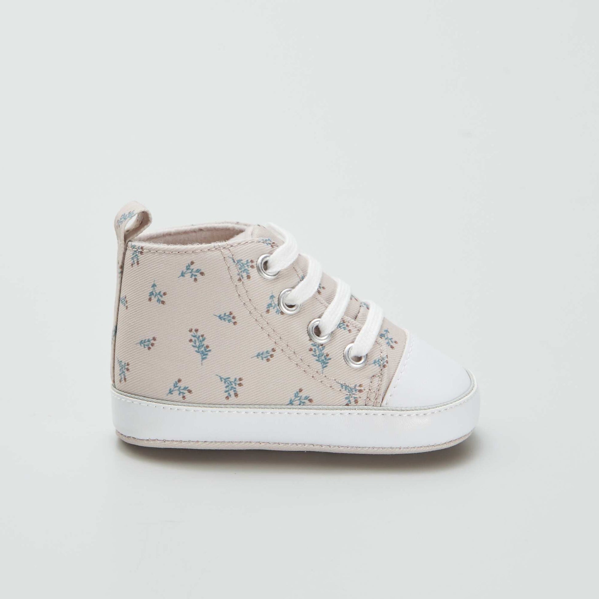 Baskets montantes en toile BEIGE