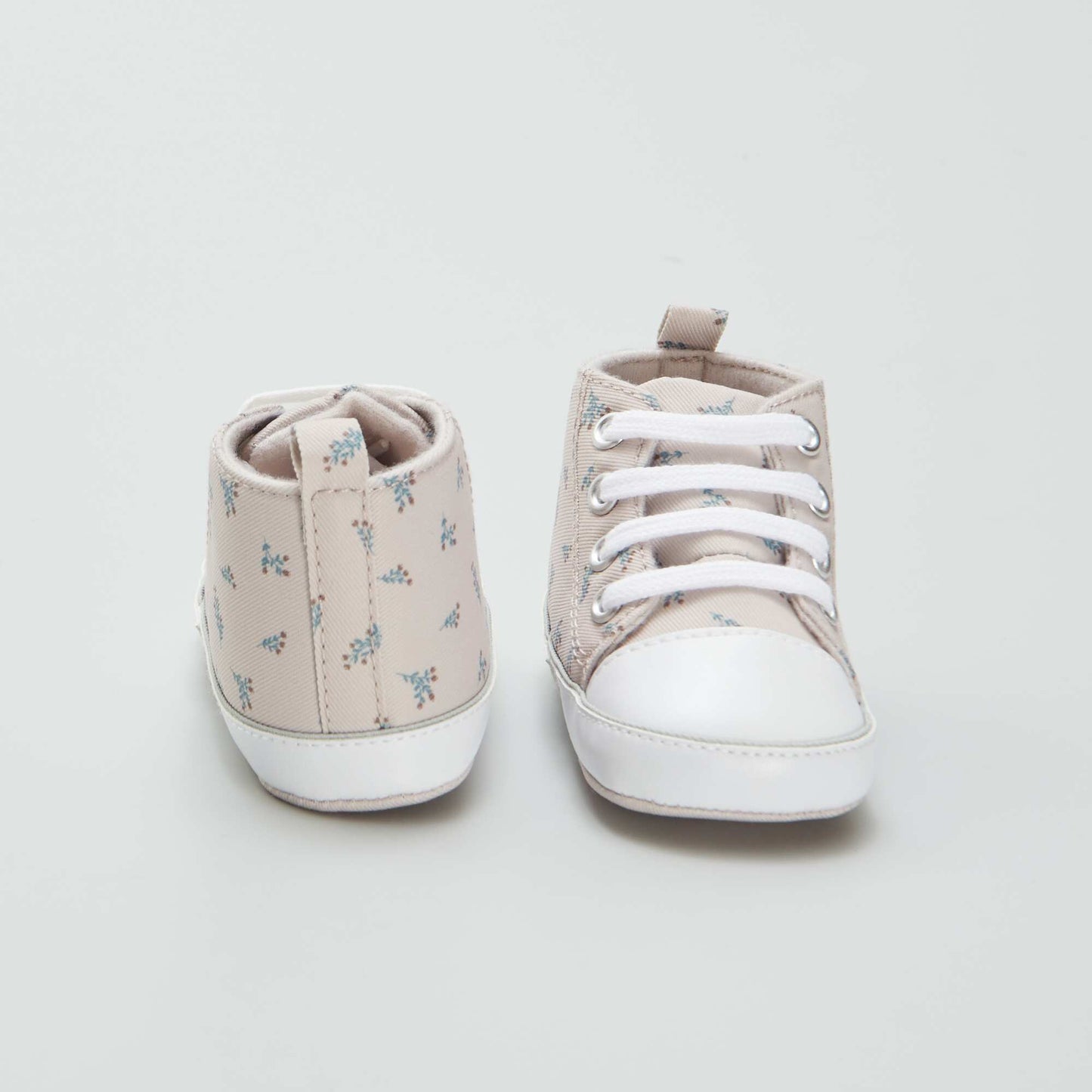 Baskets montantes en toile BEIGE