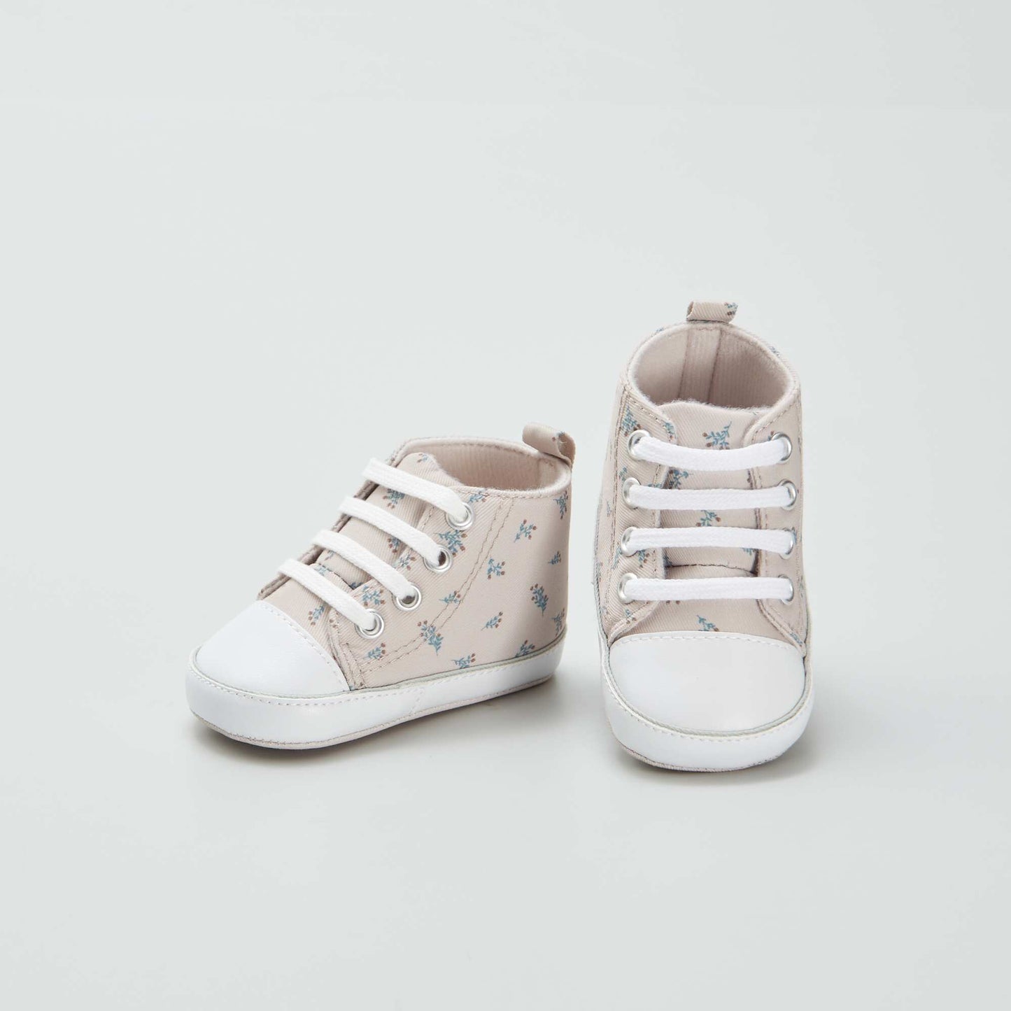 Baskets montantes en toile BEIGE