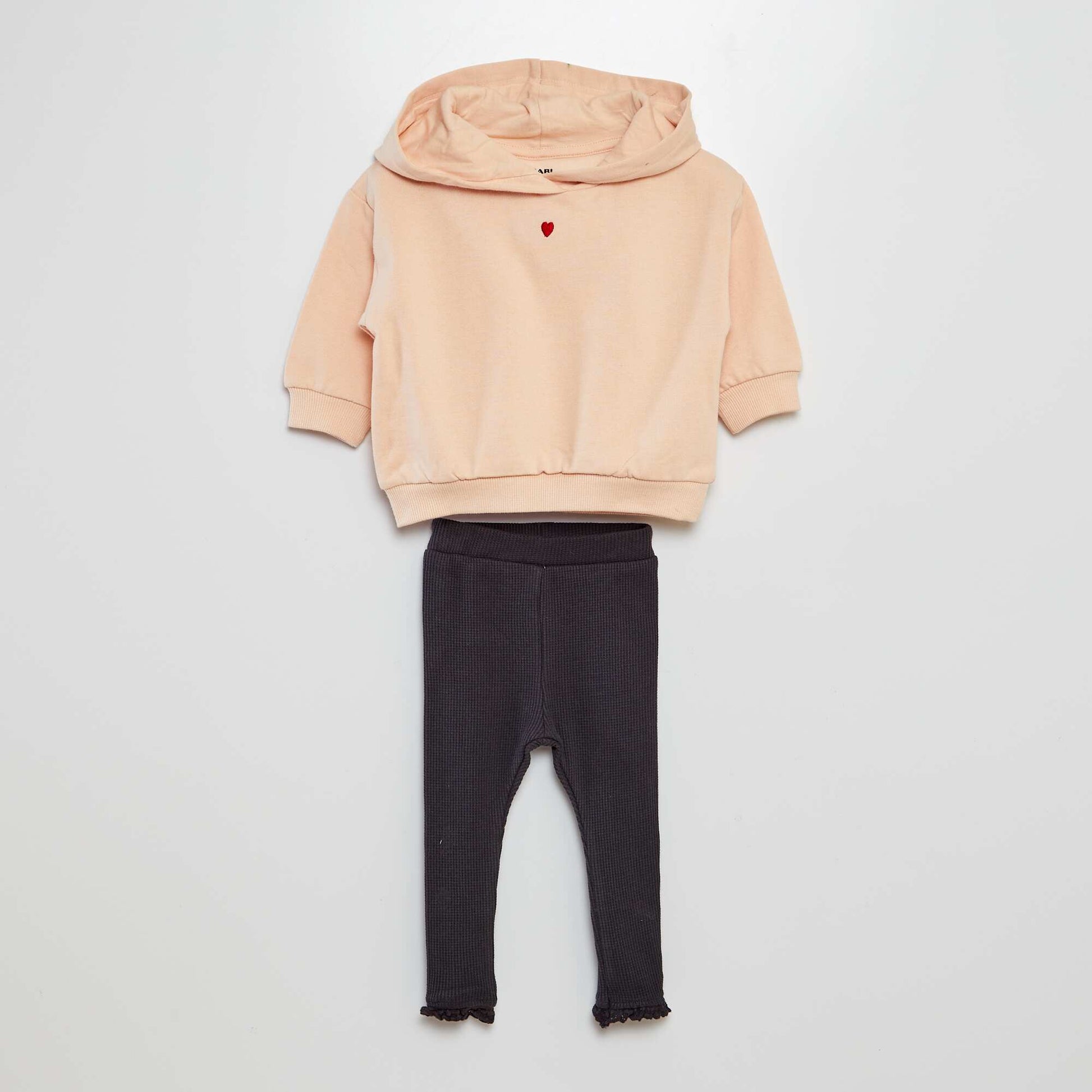Ensemble sweat + legging gaufré - 2 pièces BEIGE