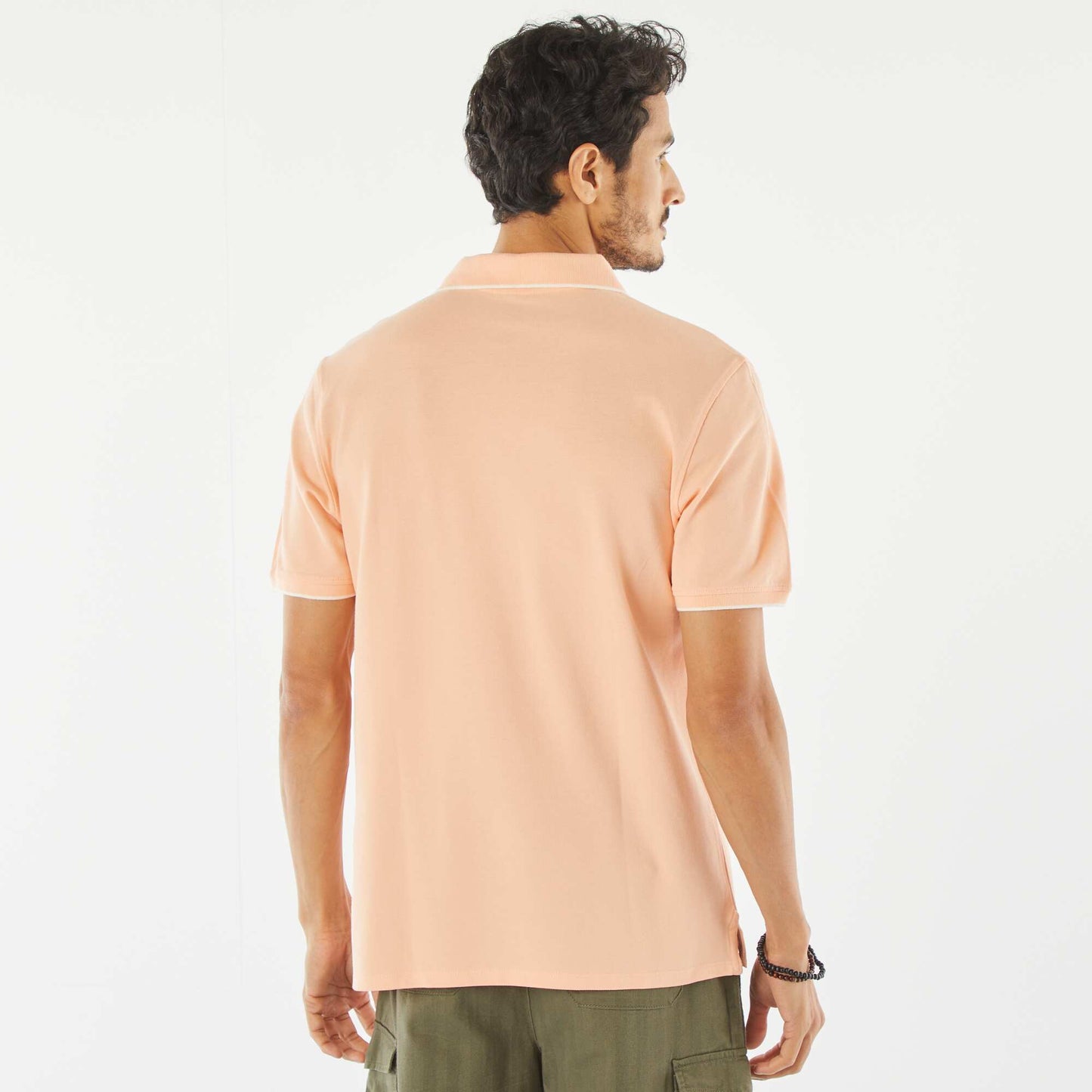 Polo en piqué  de coton ORANGE