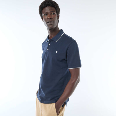 Polo en piqué  de coton BEIGE