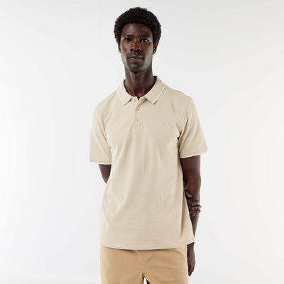 Polo en piqué  de coton BEIGE