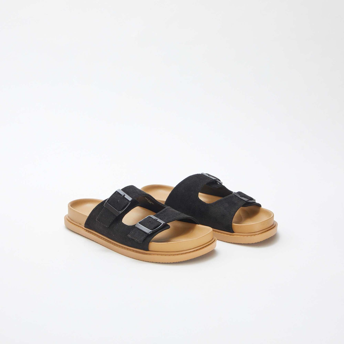 Mules épaisses double bride NOIR