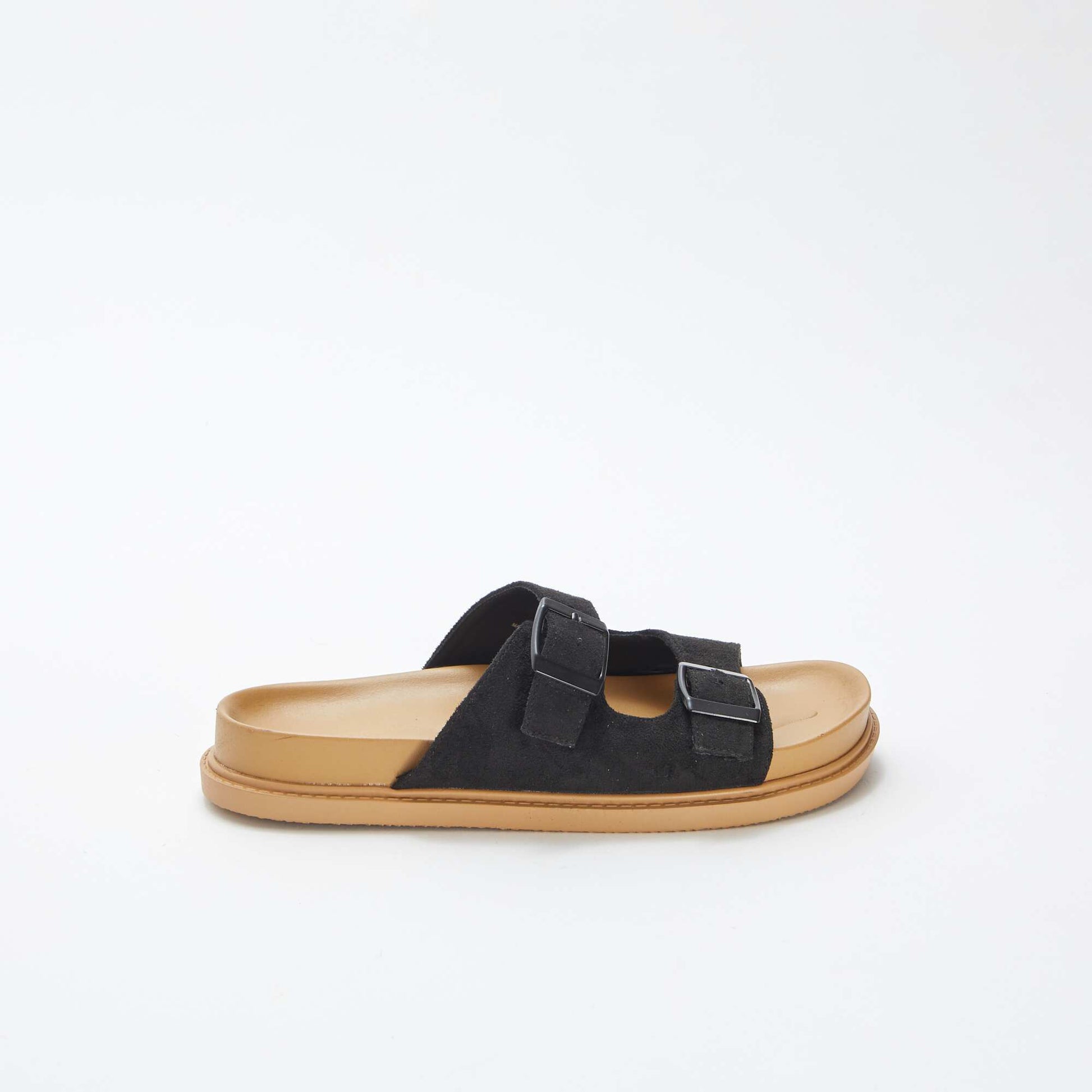 Mules épaisses double bride NOIR