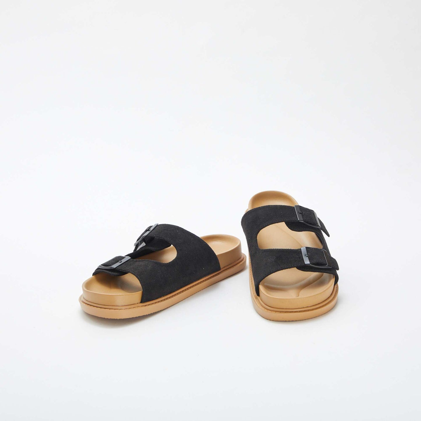 Mules épaisses double bride NOIR