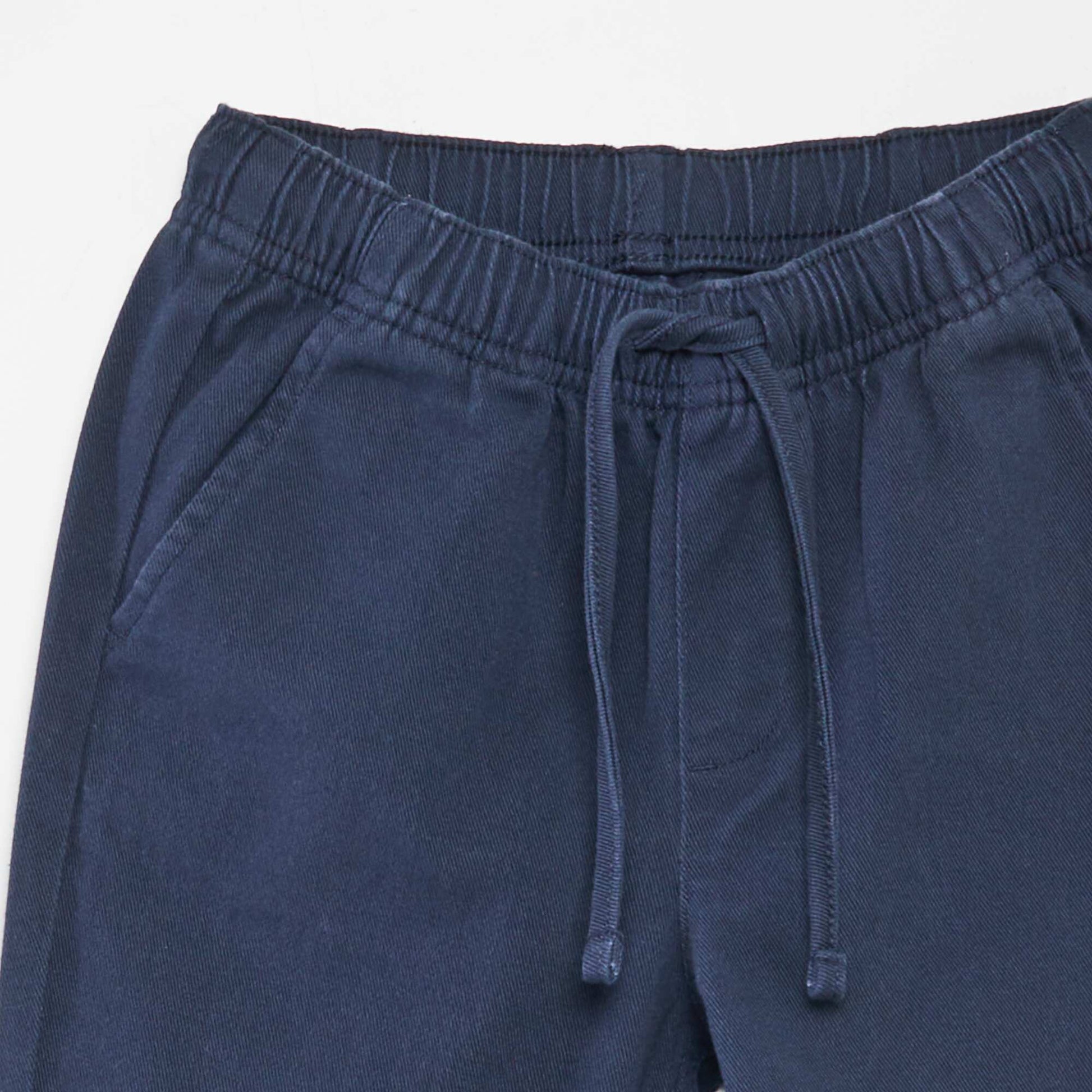 Pantalon regular uni BLEU MARINE