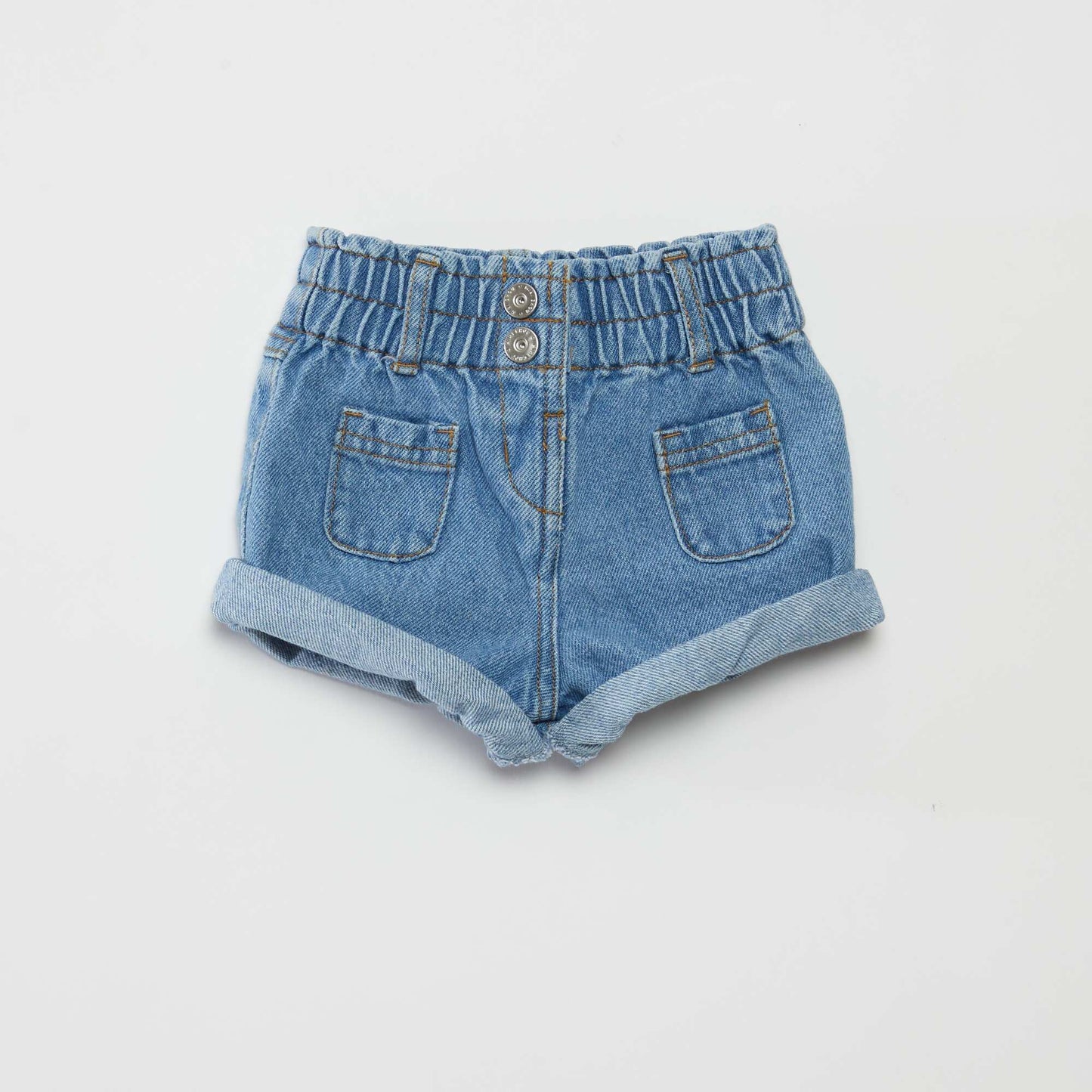 Short paperbag en jean BLEU
