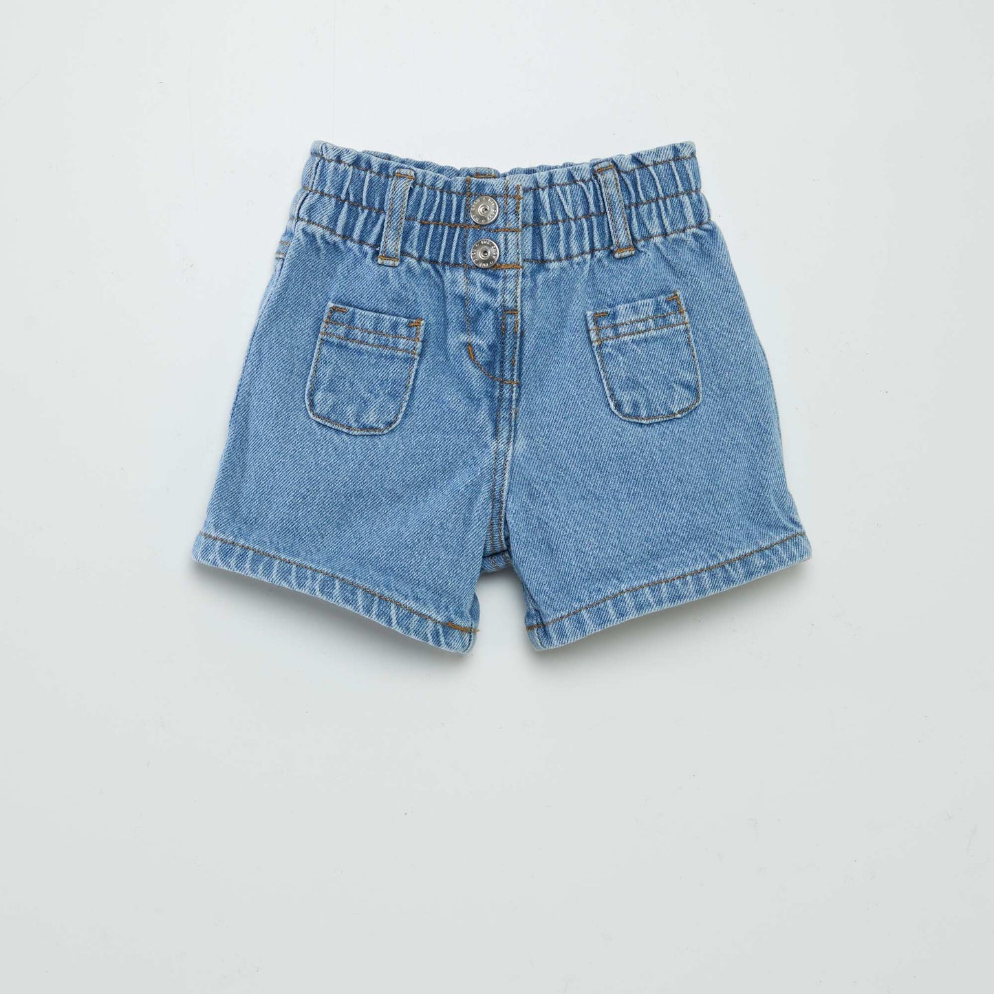 Short paperbag en jean BLEU