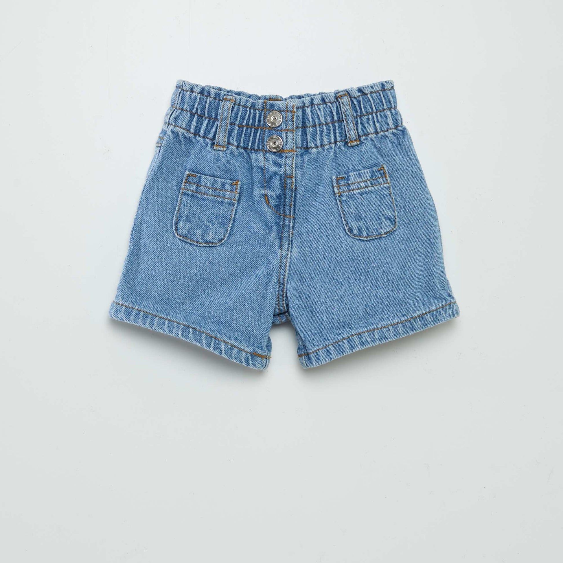 Short paperbag en jean BLEU