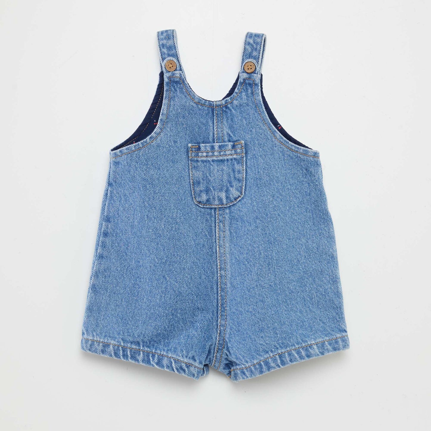 Salopette short avec poche poitrine BLEU