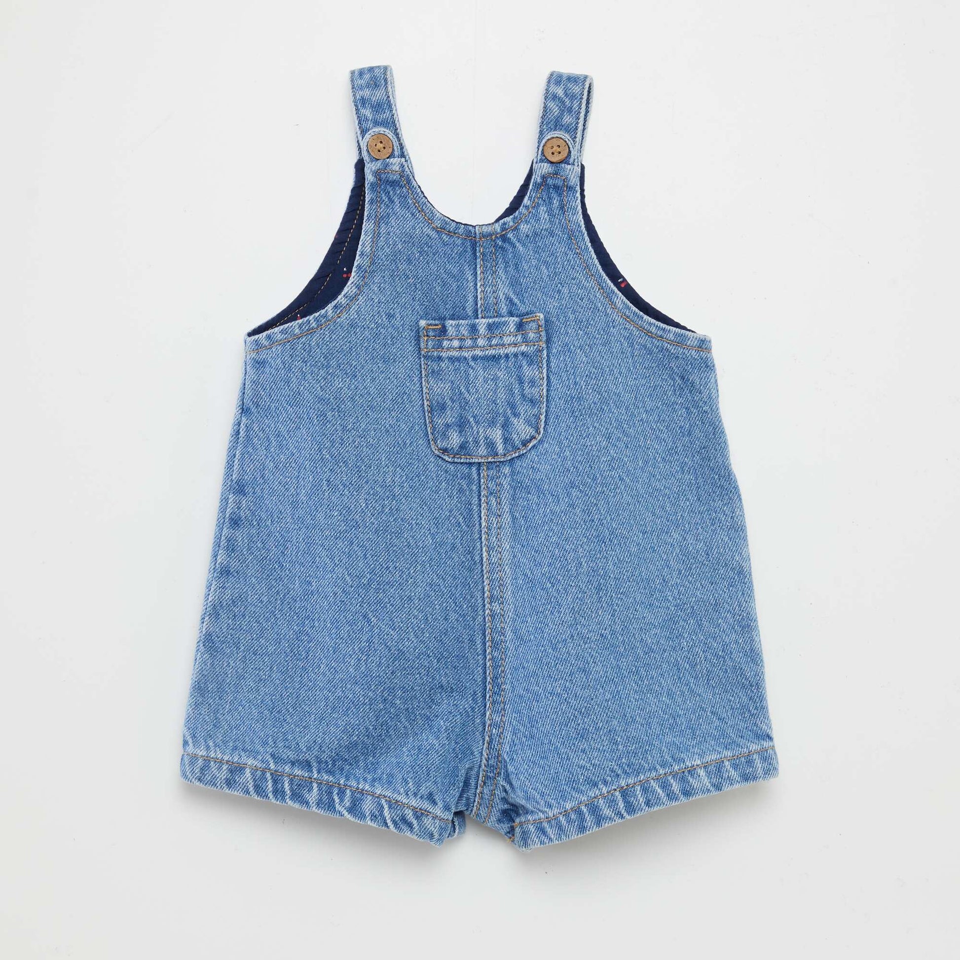 Salopette short avec poche poitrine BLEU