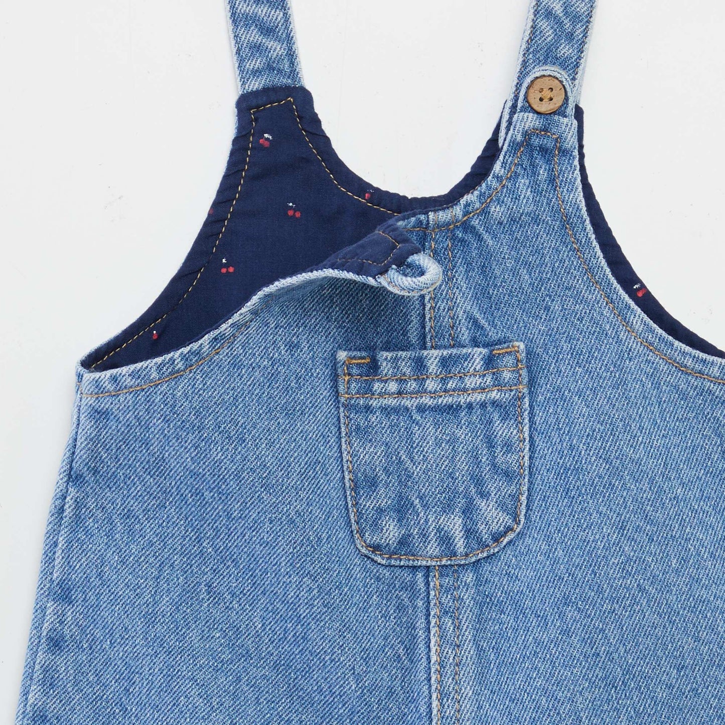 Salopette short avec poche poitrine BLEU