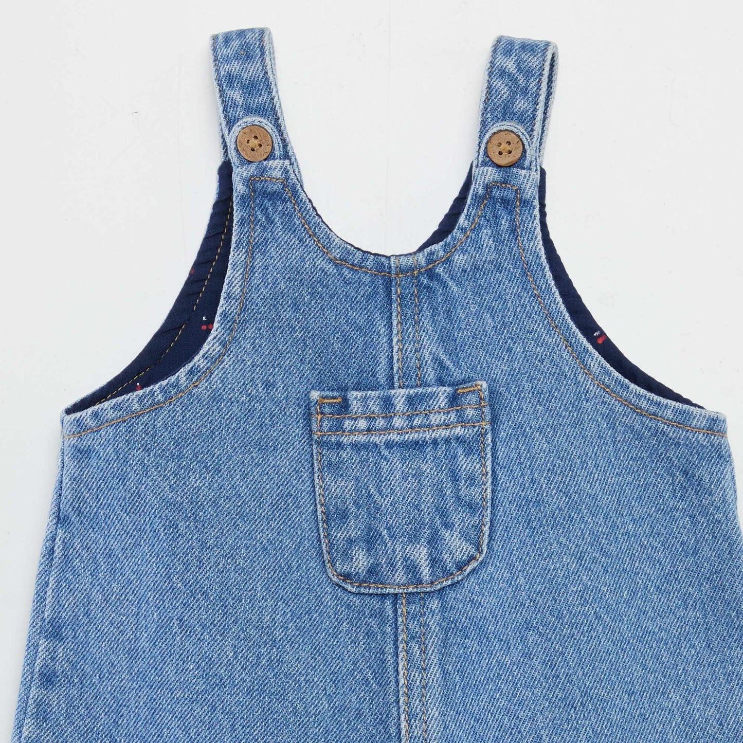 Salopette short avec poche poitrine BLEU