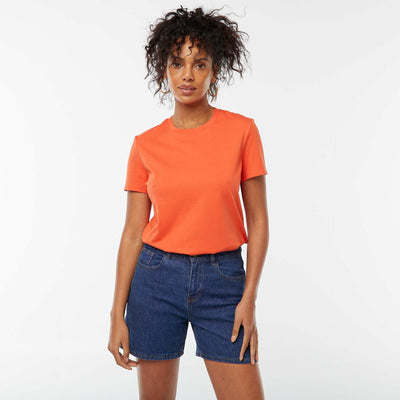 T-shirt en jersey manches courtes ORANGE