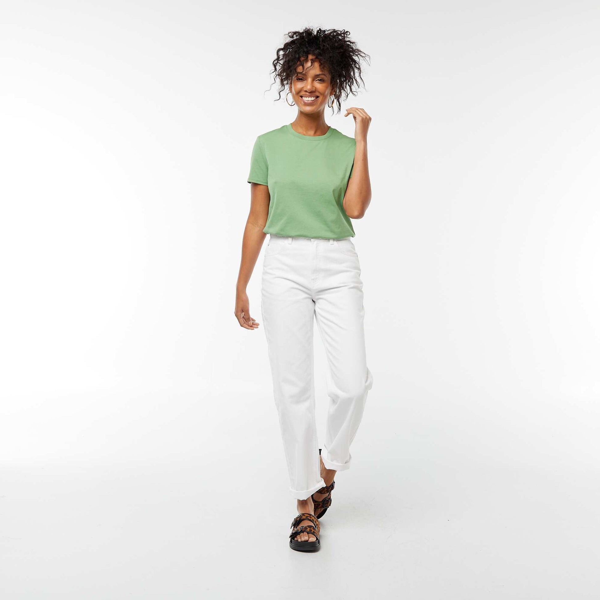 T-shirt en jersey manches courtes VERT