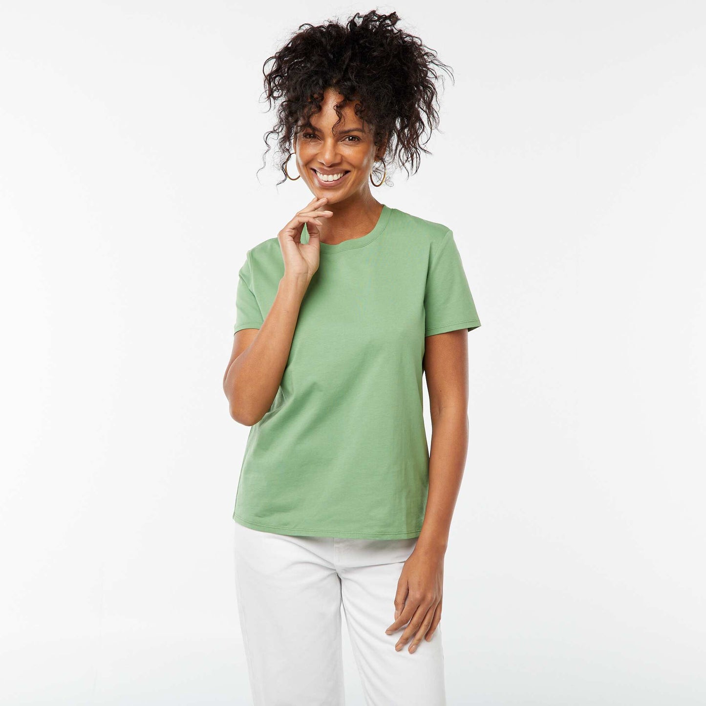 T-shirt en jersey manches courtes VERT