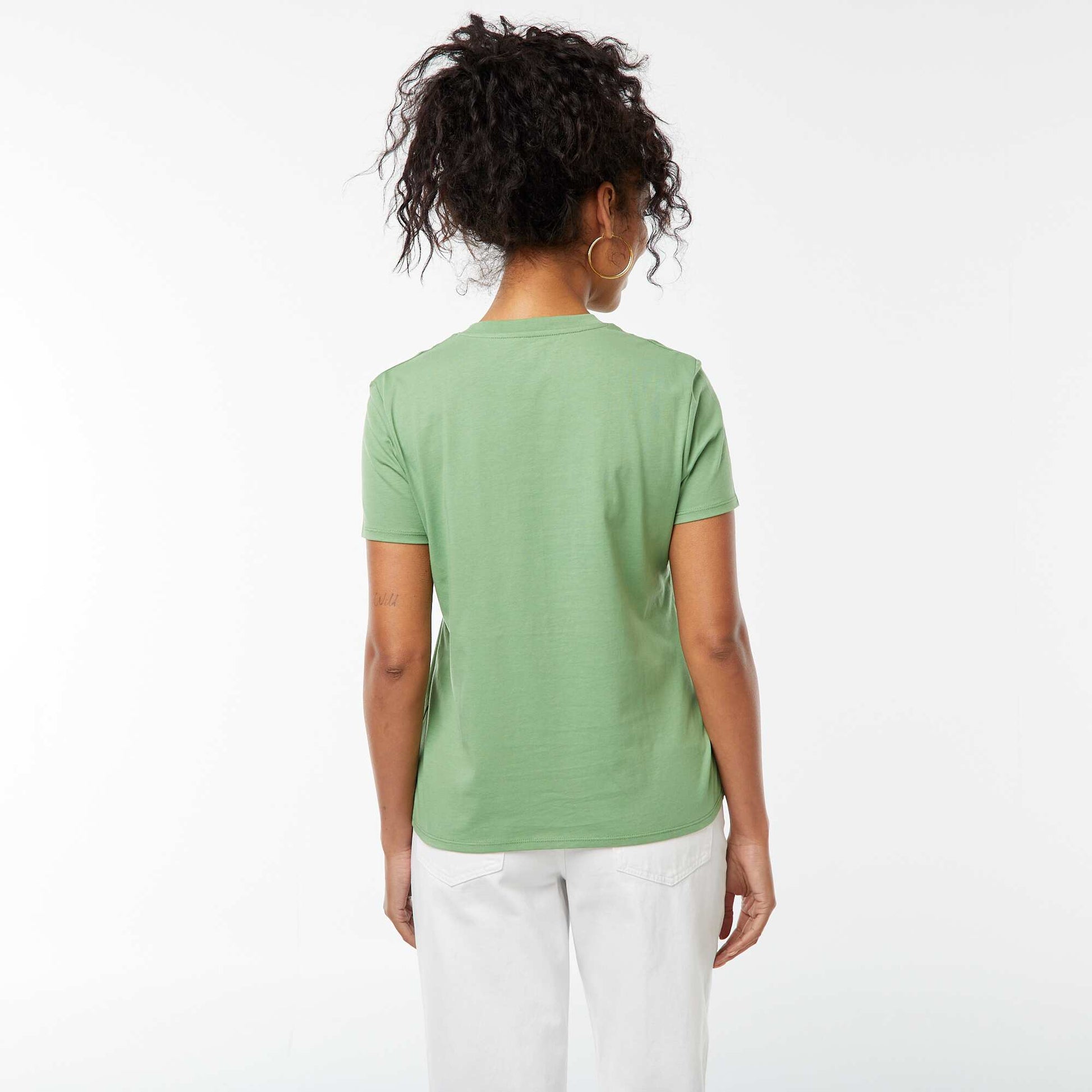 T-shirt en jersey manches courtes VERT