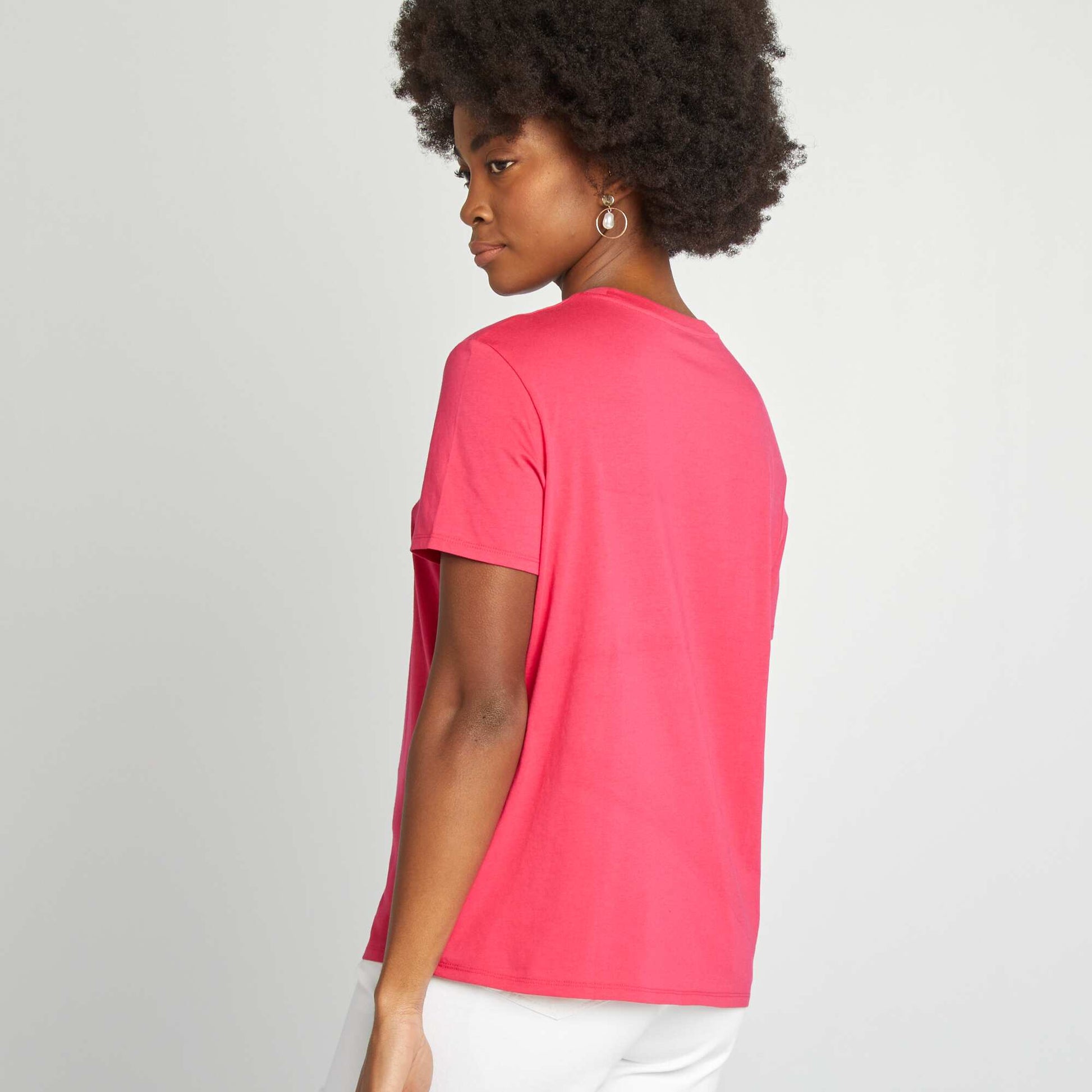 T-shirt en jersey manches courtes ROSE