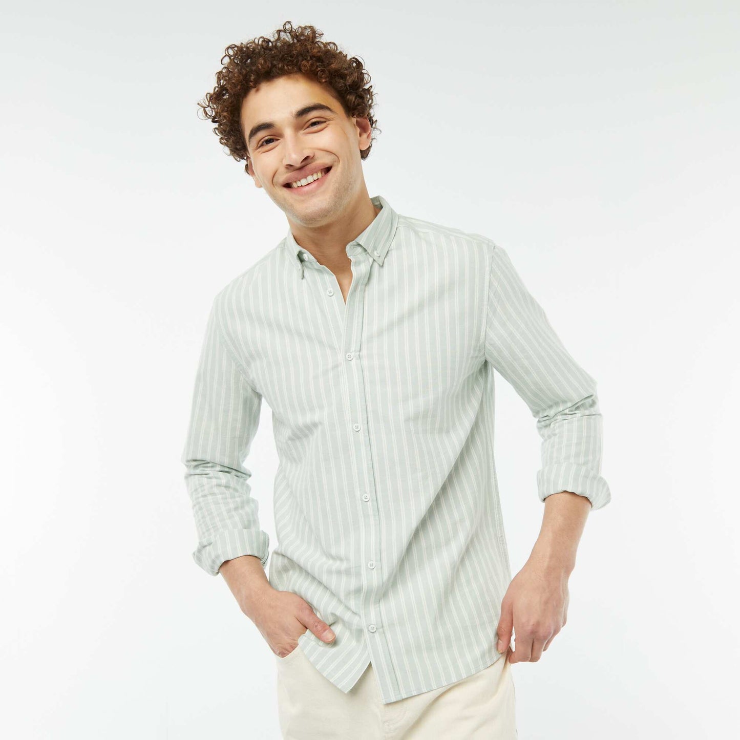 Chemise Oxford à motif VERT