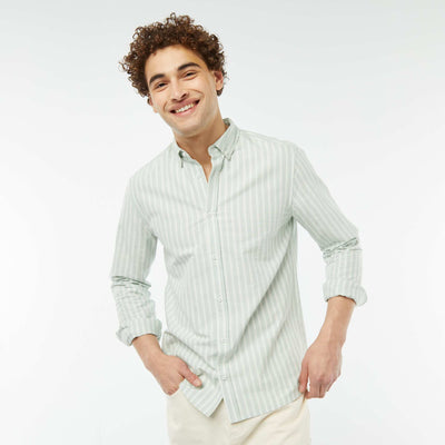Chemise Oxford à motif VERT
