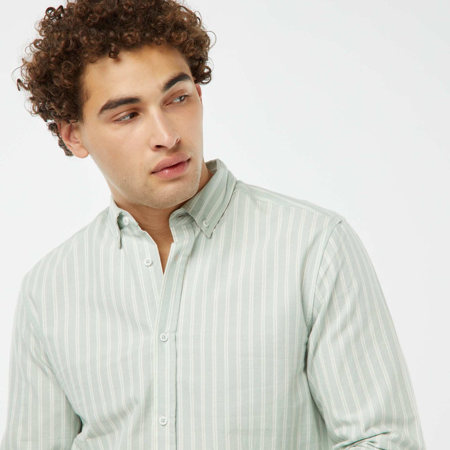 Chemise Oxford à motif VERT
