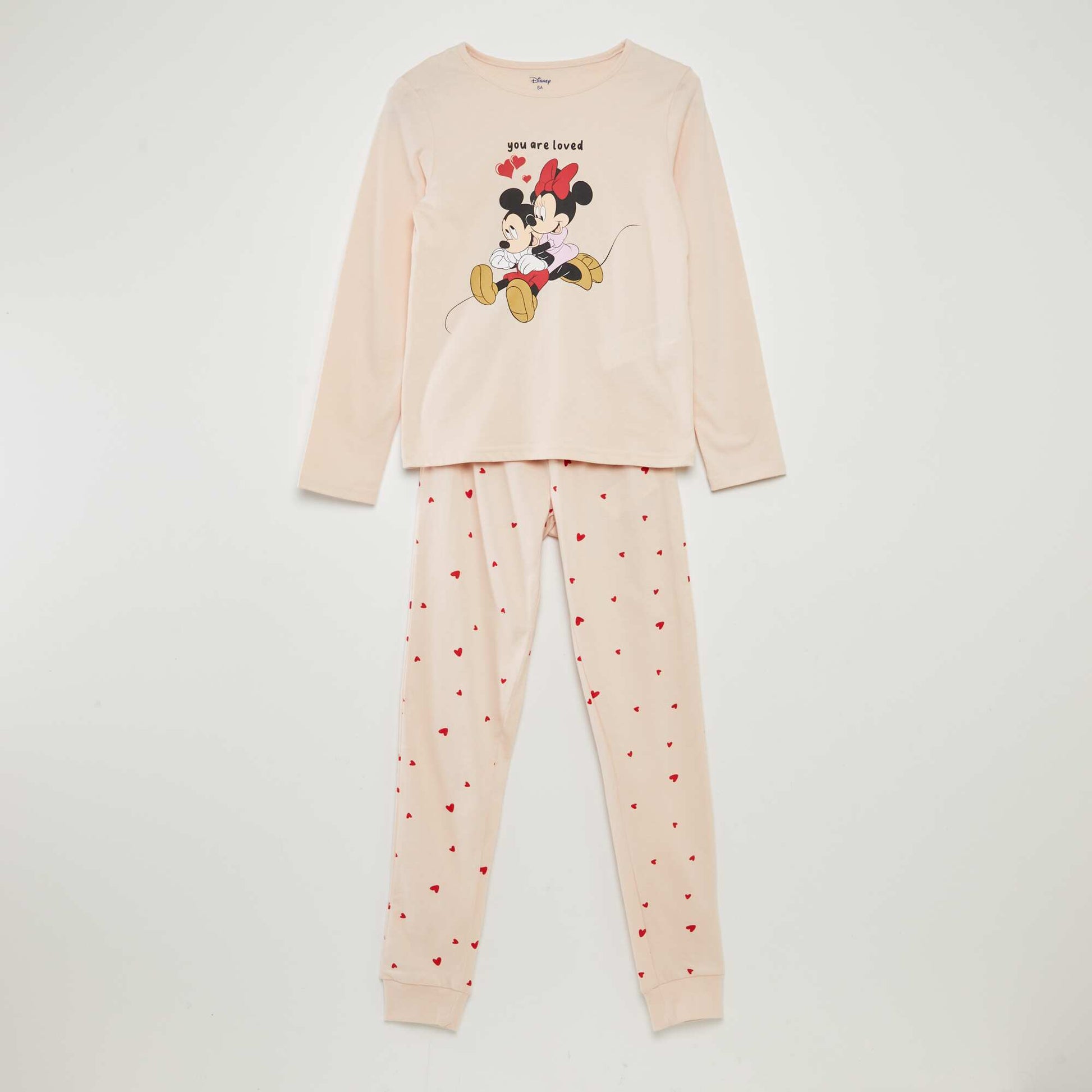 Ensemble pyjama imprimé 'Minnie & Mickey' 'Disney' - 2 pièces ROSE
