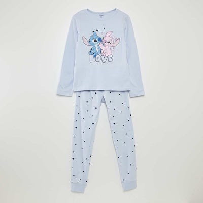Ensemble pyjama imprimé 'Stitch' 'Disney' - 2 pièces BLEU